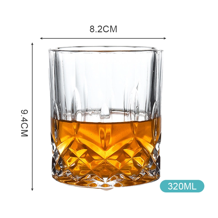 Tumblers Modern Rotate Wine Glass Crystal Whiskey Glass Whiskey Stones Ball Gift Set with Wooden Box for Man