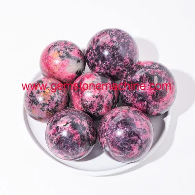 Vente en gros de belles boules de pierre de roche en cristal de sphère de rhodonite naturelle