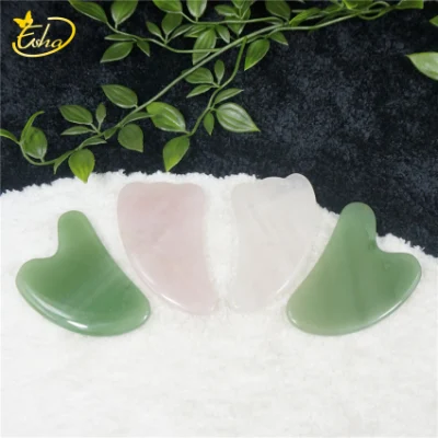 Plaque de grattage en forme de coeur en cristal rose de jade naturel