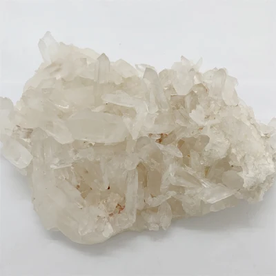 Vente en gros 100% naturel Aura Crystal Clear Quartz Cluster White Crystal Clusters Rock Quartz Healing Stones