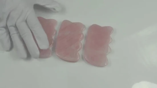 Conseil de Gua Sha de pierre de jade de quartz rose naturel de vente chaude