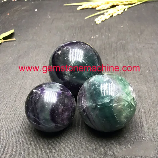 Sculptures en boule de cristal de sphère de fluorite vert violet naturel en gros